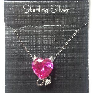 Sterling Silver 18" Necklace Heart Shape NEW